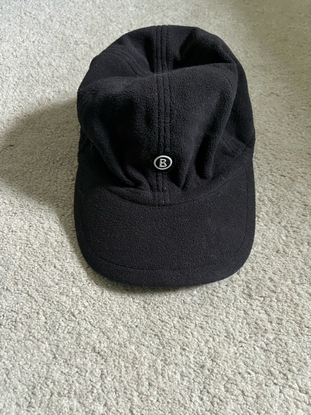 Bogner Black Fleece Winter Cap with Ear Flaps